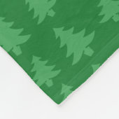 Persoonlijke naam rendiergroene kerstbomen fleece deken (Hoek)