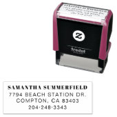 Persoonlijke Naam Retouradres Moderne Typografie Zelfinktende Stempel (In situ)