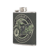 Persoonlijke NAAM Retro Militaire Motorfiets Biker Heupfles (Links)