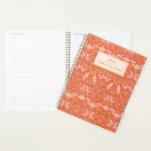 Persoonlijke naam Retro oranje botanisch Planner (Display)