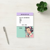 Persoonlijke naam retro telefoonbericht kantoor post-it® notes (Kantoor)