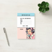 Persoonlijke naam retro telefoonbericht kantoor post-it® notes (Kantoor)