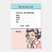 Persoonlijke naam retro telefoonbericht kantoor post-it® notes (Voorkant)