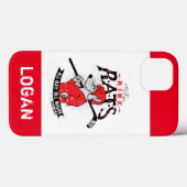 Persoonlijke naam Rink Rats Hockey Phone Case (Achterkant (horizontaal))