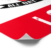 Persoonlijke naam Rink Rats Hockey Red Poster (Hoek)