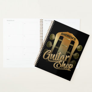 Persoonlijke naam Rock Music Guitar Shop Musician Planner