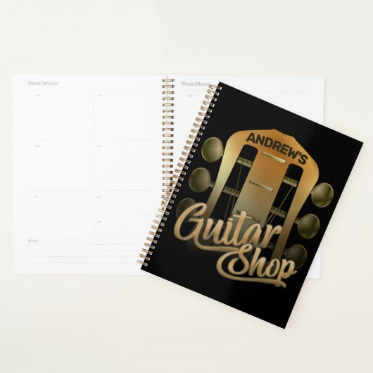 Persoonlijke naam Rock Music Guitar Shop Musician Planner (Display)