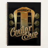 Persoonlijke naam Rock Music Guitar Shop Musician Planner (Voorkant)
