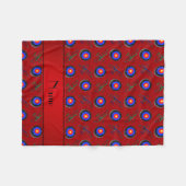 Persoonlijke naam rode archery fleece deken (Voorkant (Horizontaal))