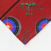 Persoonlijke naam rode archery fleece deken (Hoek)