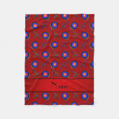 Persoonlijke naam rode archery fleece deken (Voorkant)