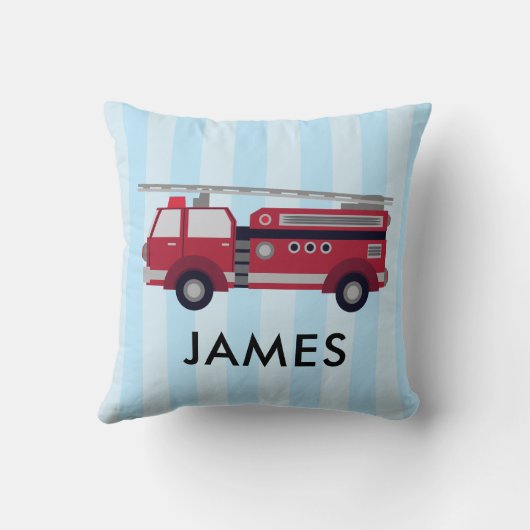 Persoonlijke naam Rode-brandweerkussen Kussen (Achterkant)