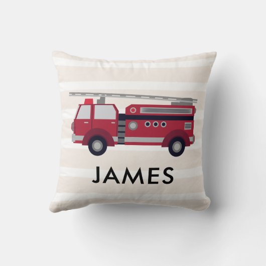Persoonlijke naam Rode-brandweerkussen Kussen (Achterkant)