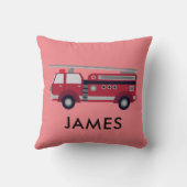 Persoonlijke naam Rode-brandweerkussen Kussen (Achterkant)