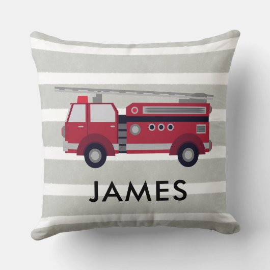 Persoonlijke naam Rode-brandweerkussen Kussen (Achterkant)