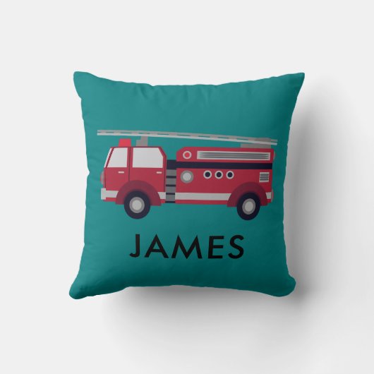 Persoonlijke naam Rode-brandweerkussen Kussen (Achterkant)