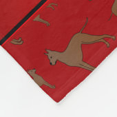 Persoonlijke naam rode dane honden fleece deken (Hoek)