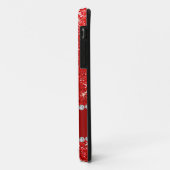 Persoonlijke naam rode glitter witte sneeuwvlokken Case-Mate iPhone case (Achterkant/links)