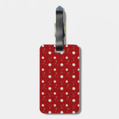 Persoonlijke naam rode golfballen bagagelabel (Achterkant verticaal)