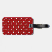 Persoonlijke naam rode golfballen bagagelabel (Achterkant horizontaal)