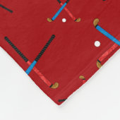 Persoonlijke naam rode hockey fleece deken (Hoek)