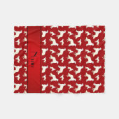 Persoonlijke naam rode Kuvasz-honden Fleece Deken (Voorkant (Horizontaal))