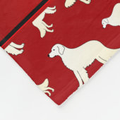 Persoonlijke naam rode Kuvasz-honden Fleece Deken (Hoek)