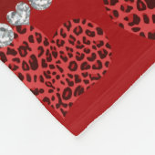 Persoonlijke naam rode luipaard fleece deken (Hoek)