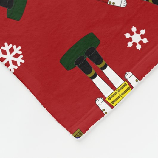 Persoonlijke naam rode nootmuskers fleece deken (Hoek)