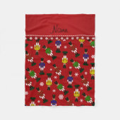Persoonlijke naam rode nootmuskers fleece deken (Voorkant)