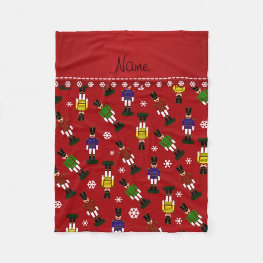 Persoonlijke naam rode nootmuskers fleece deken (Voorkant)