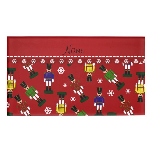 Persoonlijke naam rode nootmuskers naambadge (Voorkant)