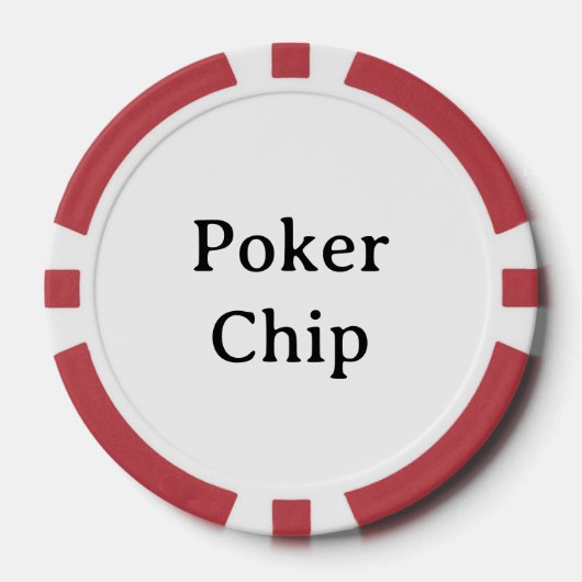 Persoonlijke naam rode pokerchip (Voorkant)
