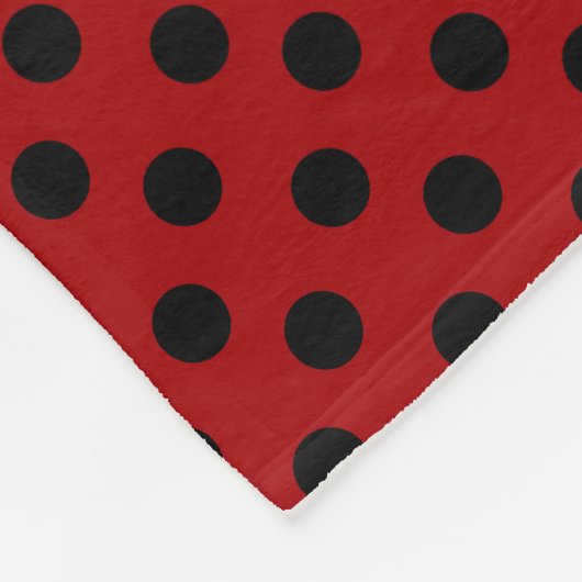 Persoonlijke naam rode polka stipt blauwe leoparbo fleece deken (Hoek)