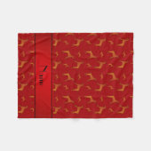 Persoonlijke naam rode Rhodesian ridgeback dogs Fleece Deken (Voorkant (Horizontaal))