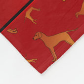 Persoonlijke naam rode Rhodesian ridgeback dogs Fleece Deken (Hoek)