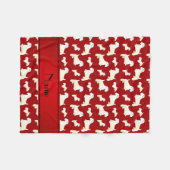 Persoonlijke naam rode Sealyham Terrier dogs Fleece Deken (Voorkant (Horizontaal))