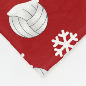 Persoonlijke naam rode volleyballen santa hats fleece deken (Hoek)