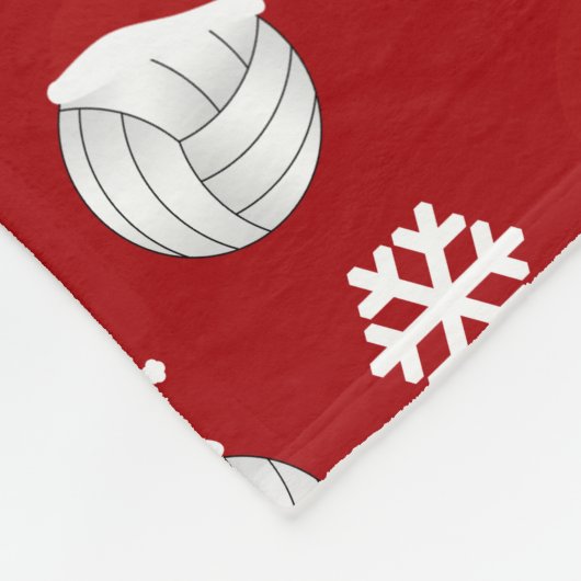 Persoonlijke naam rode volleyballen santa hats fleece deken (Hoek)