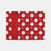 Persoonlijke naam rode volleyballen trofevlag fleece deken (Voorkant (Horizontaal))