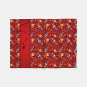 Persoonlijke naam rode vrachtwagens ladders fleece deken (Voorkant (Horizontaal))
