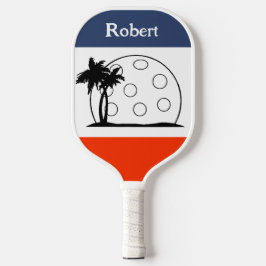 Persoonlijke naam Rode Witte Zeevaart Blauw Pickleball Paddle