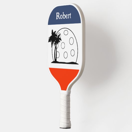 Persoonlijke naam Rode Witte Zeevaart Blauw Pickleball Paddle (Links)