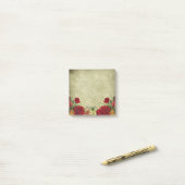 Persoonlijke naam Romantische  Rozen Post-it® Notes (Op bureau)