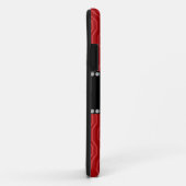 Persoonlijke naam rood geometrisch diamantpatroon Case-Mate iPhone case (Achterkant/rechts)