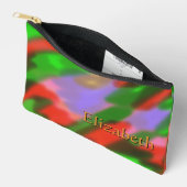Persoonlijke naam rood groen lavendel etui (Open)