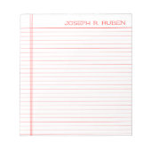 Persoonlijke naam rood Notitieboek papier Notitieblok (Voorkant)