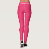 Persoonlijke naam rood roze wit gestreepte monogra leggings (Achterkant)