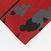 Persoonlijke naam rood worstelen fleece deken (Hoek)