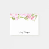 Persoonlijke naam Roze bloemenschrift Post-it® Notes (Voorkant)